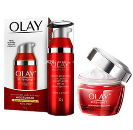 Amcal澳洲药房：Olay 新生塑颜金纯大红瓶面霜 50g +大红瓶面霜 SPF30 50g AU$59.95，1件包邮包税到手约￥284