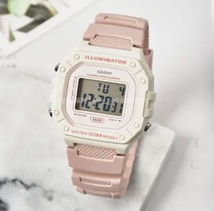 亚马逊海外购：CASIO 卡西欧 Illuminator Alarm系列 复古小方块数字运动手表 ，直邮含税到手￥195.61