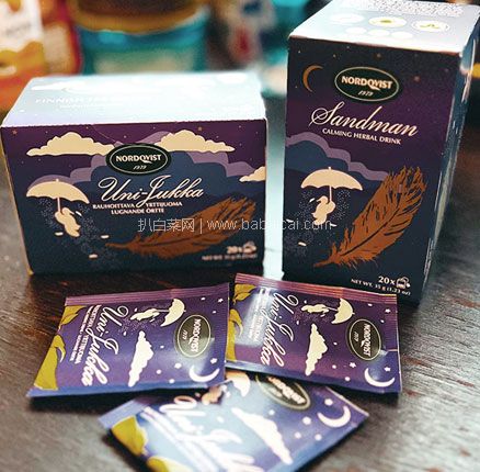 芬兰国民茶饮品牌 Nordqvist 暖达芬 睡魔路易波士肉桂晚安茶 20袋/盒  券后新低￥52.93包邮