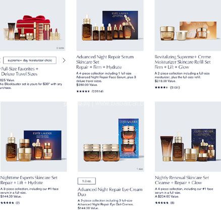 Estee Lauder雅诗兰黛美国官网：Estee Lauder 套装热卖 小棕瓶套装$96 低至7.5折