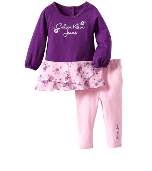 Amazon:Calvin Klein Infant Comfort Pink可爱女宝宝套装