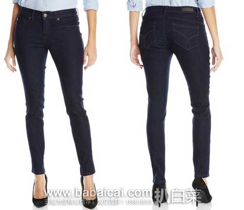 Calvin Klein Jeans 修身直筒 女士小脚裤款牛仔裤（原价$69.5，现5折$34.85），公码8折后实付$27.88