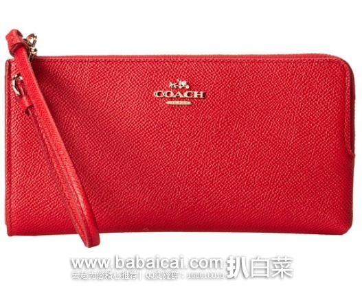 6pm：Coach 蔻驰 Box Program Embossed女士真皮钱包原价$125，现新低$74.99