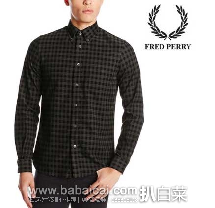 Fred Perry 弗莱德·派瑞 男士 舒适透气全棉衬衫 原价$160，现2.5折售价$40.25