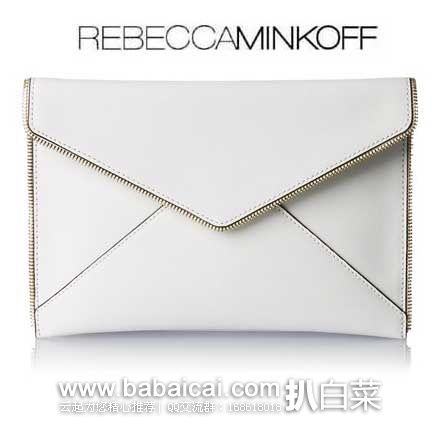 Rebecca Minkoff 瑞贝卡·明可弗 女士 saffiano十字压纹优质牛皮信封包(原价$95，现$71.25)，公码75折后实付$53.44