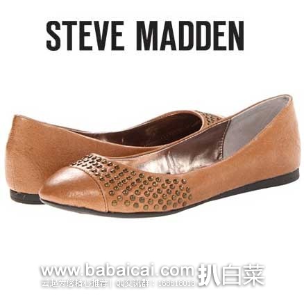 6PM：Steve Madden 史蒂夫·马登 女士 真皮平底单鞋 原价$80，现3.1折售价$24.99