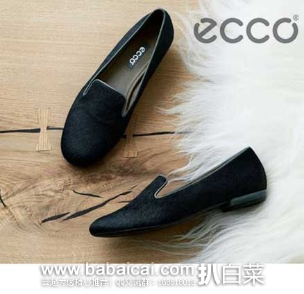 6PM：ECCO 爱步 Perth Loafer女士 植毛牛皮平底休闲鞋 原价$150，现4折售价$60