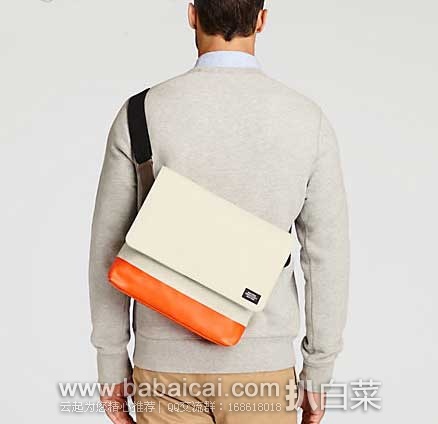 Jack Spade 杰克丝蓓 男式复古款帆布邮差包 原价$198，现2.7折售价$54.4