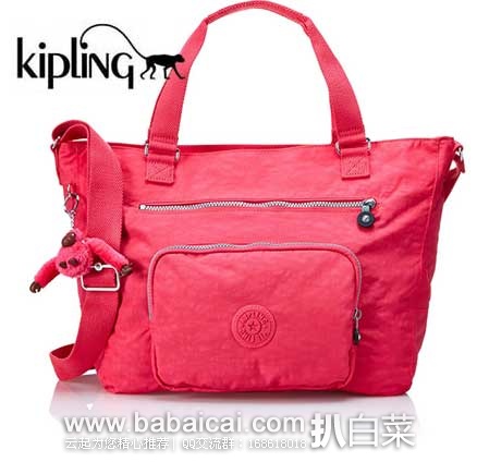 Kipling 吉普林 Noelle女士 多功能尼龙手提/斜跨包 原价$119，现5.6折售价$67.04