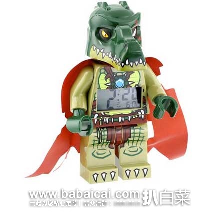 Lego 乐高 9009525 气功传奇系列儿童闹钟(狮子和鳄鱼) 原价$60，现7.7折售价$46.39