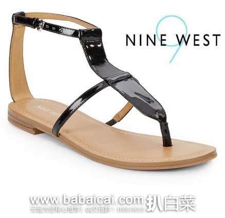 Nine West 玖熙  Fischer 女款平跟凉鞋  (原价$49，现售价$16.23)，公码7折后实付$11.3