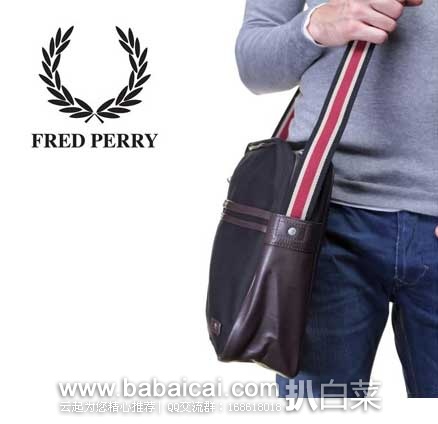 Fred Perry 弗莱德·派瑞 男式经典休闲帆布包 原价$95，现3.6折售价$34.37