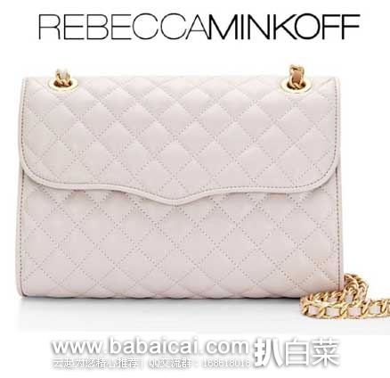 Rebecca Minkoff 瑞贝卡·明可弗 真皮菱格纹中号挎包(原价$295，现4.8折$143.06)，公码8折后实付$114.45