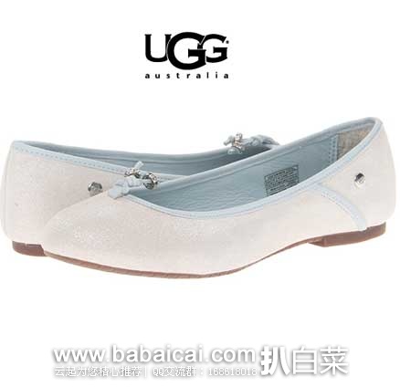 6PM：UGG Antora I Do 浪漫婚礼系列 女款 真皮休闲平底鞋 原价$130，现4折售价$52