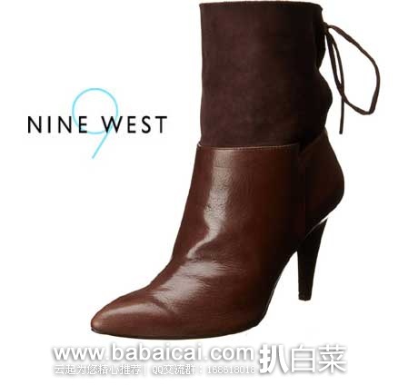 Nine West 玖熙 Pardonme 女式真皮短靴 原价$129，现3折售价$38.7