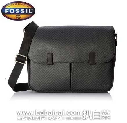 Fossil 男士经典款邮差包(原价$178，现3.8折$68.96 ) ，公码8折后实付$55.17