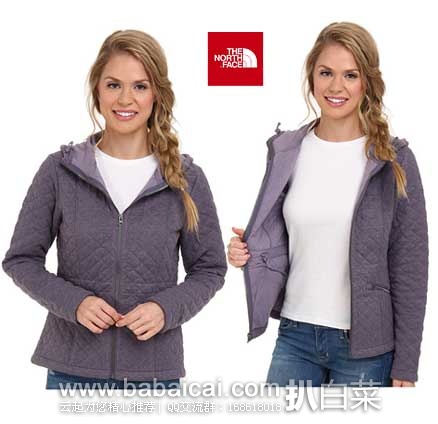 6PM：The North Face 乐斯菲斯 Moncada 女士时尚连帽夹克外套 原价$129，现4折售价$51.6