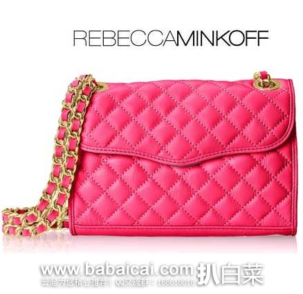 Rebecca Minkoff瑞贝卡·明可弗 女款 Mini Quilted Affair 小香风格款 菱格纹女士挎包(原价$195，现6.9折$135.28)，公码8折后实付 $108.22