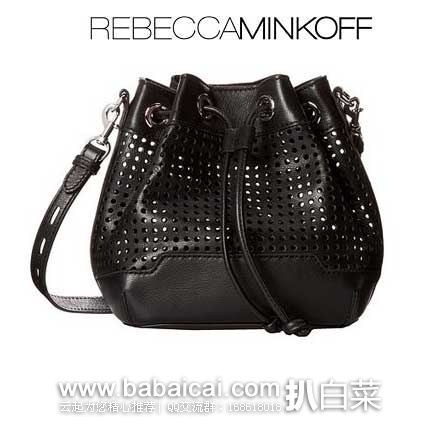 6PM：Rebecca Minkoff 瑞贝卡明可弗 Mini Fiona真皮抽绳水桶包 原价$245，现5折售价$122.99