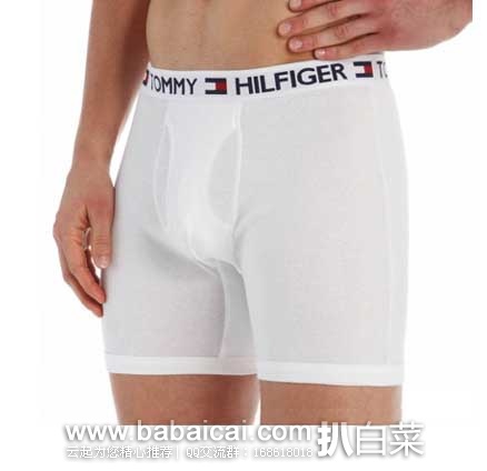 Tommy Hilfiger 汤米希尔费格 男式中腰纯棉平角内裤 4条装 原价$45，现4.8折售价$21.73