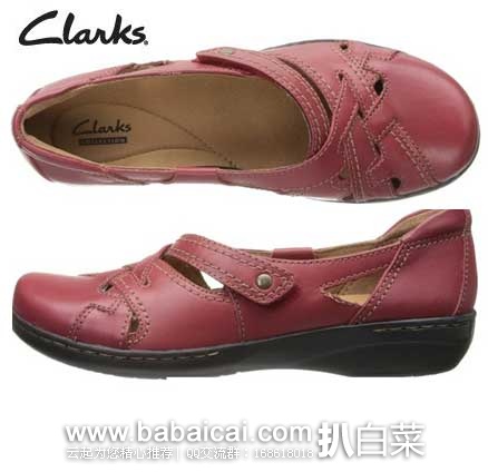 Clarks 其乐 女士 真皮编织款低跟鞋 原价$85，现2.8折售价$23.8