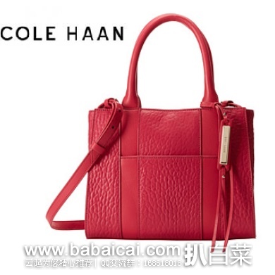 6PM：Cole Haan 可汗 女士 迷你真皮流苏单肩斜挎包 原价268，现3.1折售价$81.99，到手￥580