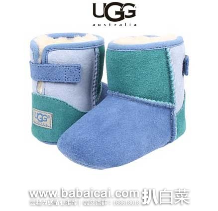 6PM：UGG Kids Jesse Patchwork 拼接婴儿/幼儿雪地学步靴 原价$55，现4.5折售价$24.75