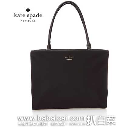 Kate Spade 凯特丝蓓 PHOEBE系列 女款 高端黑色尼龙单肩手袋包  原价$258，现6折售价$154.8