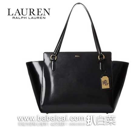 6PM：LAUREN by Ralph Lauren 拉夫劳伦 Taylor 女款 大号真皮手提包 原价$268，现4折售价$107.99