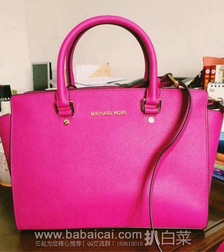 6pm：MICHAEL Michael Kors 女士大号经典时尚耳朵包 玫红色 原价$358，现新低$143.2，到手约￥1000国内￥4400+