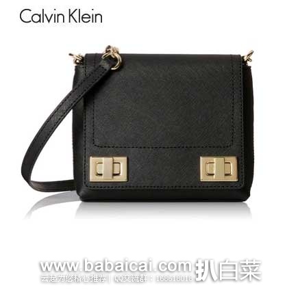 Calvin Klein 3 QR 女士 时尚真皮单肩包  原价$148，现5.4折售价$80.2