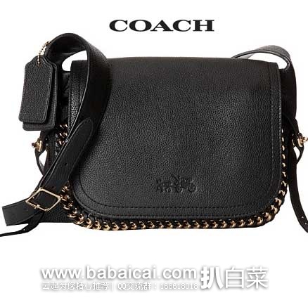 6PM：COACH 蔻驰 女款 全粒面真皮编绳皮革斜挎包 （原价$425，现5折售价$212.99），公码9折后实付$191.69