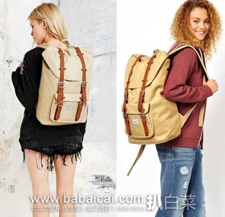 Herschel Supply Co. Little America 中性款 时尚减震透气双肩背包（容量23.5L）（原价$89.99，现7.9折售价$71.99），会员7折后实付$50.39