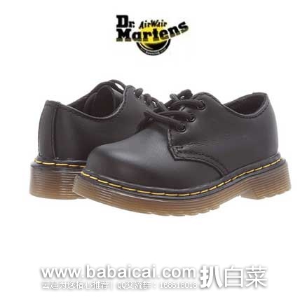 6PM：Dr. Martens Collection 童款 真皮时尚休闲靴 原价$55，现3折售价$16.5