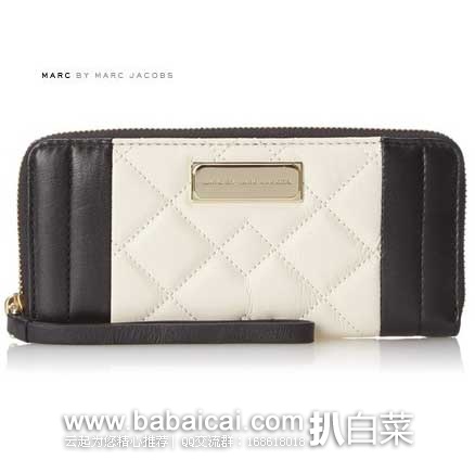 Marc by Marc Jacobs Moto Quilted 女款 衍缝窄版 真皮钱包 原价$218，现3.9折售价$85.35