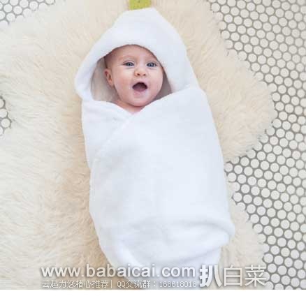 妈妈好帮手~~Puj Hug Hands  Free Hooded Infant Towel 宝宝 全棉浴袍 现售价：$34.31