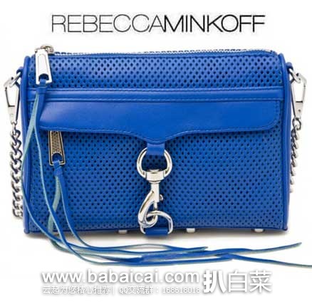 Rebecca Minkoff 瑞贝卡明可弗 MINI MAC 经典款穿孔单肩包 原价$195，现5.4折售价$105.66