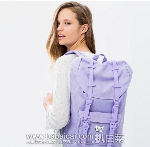 Herschel Supply Co. 中号 可放置13寸笔记本电脑款 双肩背包 原价$90，现$59.98，直邮无税