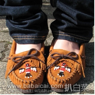 Minnetonka 迷你唐卡 Thunderbird Moccasin 女士雷鸟系列豆豆鞋原价$50，现$38.95，到手￥295