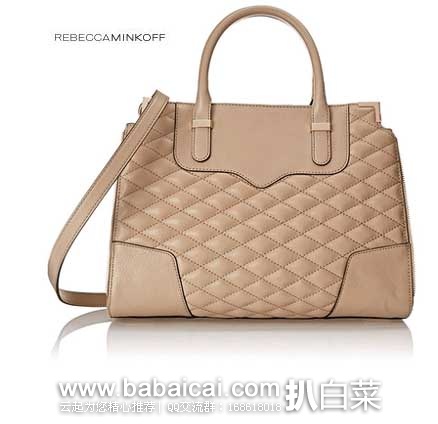 Rebecca Minkoff 瑞贝卡明可弗 女士  小牛皮菱格斜挎手提包 (原价$345，现5.1折价$175)，prime会员8折后实付$140