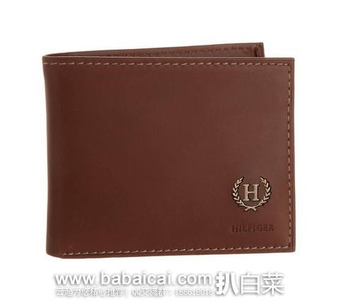 Tommy Hilfiger 汤米·希尔费格 Hove 男士真皮钱包原价$48，现$23.21