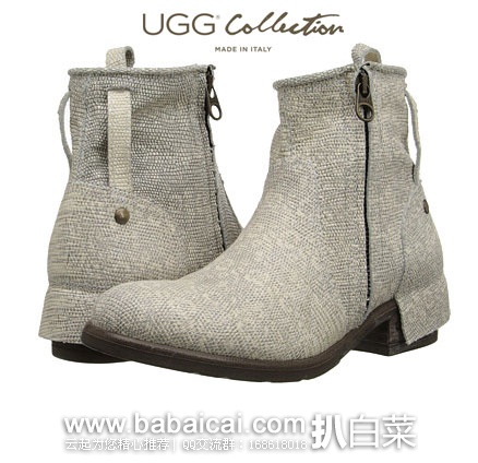 6PM：UGG Collection Stella 女士 高级意大利真皮复古短靴 原价$425，现3折售价$127.99