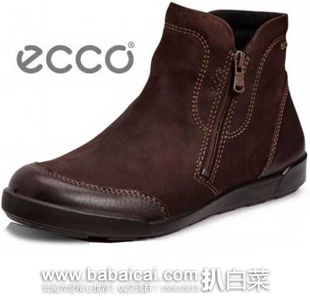 英国亚马逊：ECCO 爱步Crisp Ii  女士 Gore-Tex防水休闲系短靴 （原价£110，现售价£59），直邮退税后实付£49.17