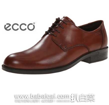 英国亚马逊：ECCO 爱步 Harold 哈罗德  男士 4眼系带 正装皮鞋（原价£95，现售价£56），直邮退税后实付£46.67，新低