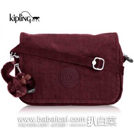 西班牙亚马逊：Kipling 吉普林DELPHIN N 女款 单肩小挎包 （原价54,90，现价€32.93），退税实付€27.22