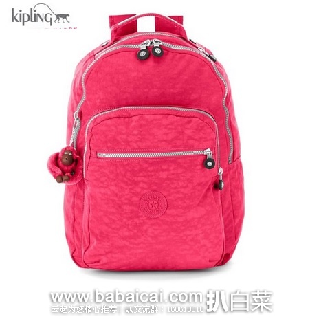 KIPLING 吉普林 Seoul 大号双肩背包原价$109，现玫粉色$58.1，到手￥435