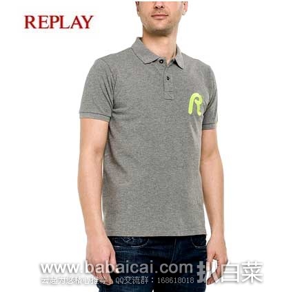 西班牙亚马逊：Replay 男士 M6713R 经典款纯棉POLO衫 （原价€49，现售价€24.81），直邮退税后实付€20.5