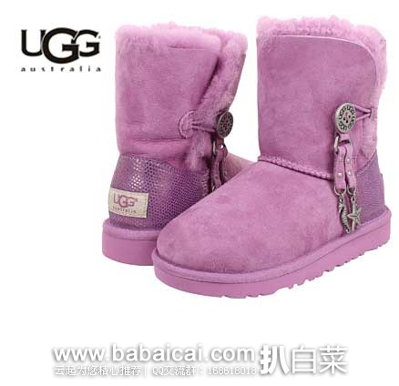 6PM：UGG Kids Bailey Charm童款 可爱雪地靴  原价$150，现特价$89.99