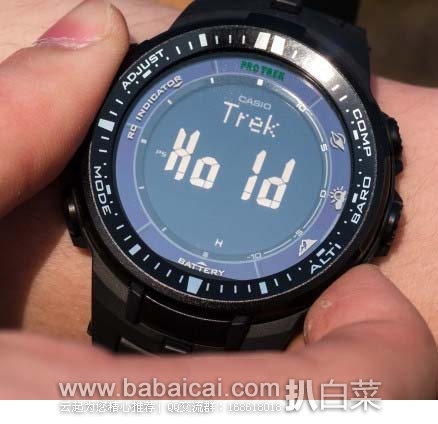 CASIO 卡西欧 PRW-3000-1ACR 男款 太阳能6局电波登山表  原价$300，现售价$165.5