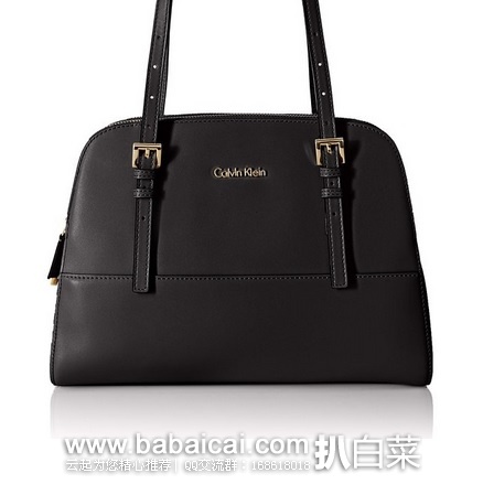 Calvin Klein 卡尔文·克莱恩 Glazed 真皮肩挎手提包 原价$298，现$90.09，直邮含税到手￥735